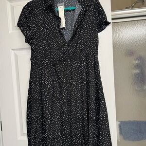 Bloom chic Polka Dot Short Sleeve Shirt Dress